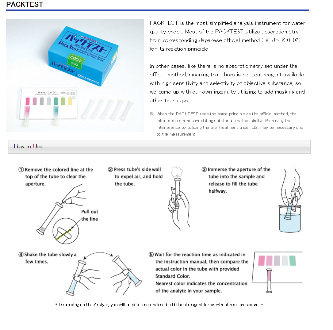 Ichiban Precision Sdn Bhd Other Kyoritsu ChemicalCheck PACKTEST